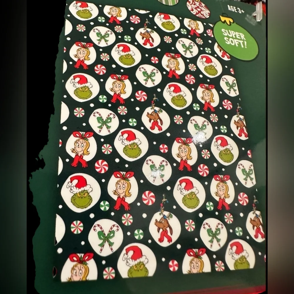 The Grinch Cindy Lou Max Green Christmas Plush Blanket 50 x 70 ❄️🎄🎁